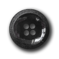Schwarzer klassischer Basic Vierloch Kunststoff Knopf Schwarzer klassischer Basic Vierloch Kunststoff Knopf