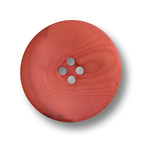www.knopfparadies.de - 6758pi - Pink eingefärbte Kunststoffknöpfe, leicht gewellt mit vier Knopflöchern