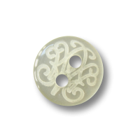 Perlmutt weißer Blusen Knopf mit attraktivem Muster Perlmutt weißer Blusen Knopf mit attraktivem Muster