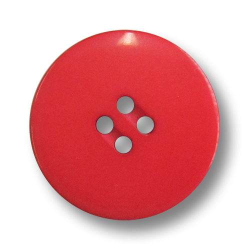 www.Knopfparadies.de - 3384ro - Tolle rote Vierlochknöpfe aus Kunststoff