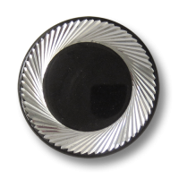 www.knopfparadies.de - 5745ss - Schwarze Metallknöpfe mit silber schraffiertem Rand www.knopfparadies.de - 5745ss - Schwarze Metallknöpfe mit silber schraffiertem Rand