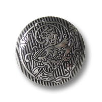 Bildschöne glänzend silberfarbene Motiv-Knöpfe aus Kunststoff mit Fabelmotiv Drachen Bildschöne glänzend silberfarbene Motiv-Knöpfe aus Kunststoff mit Fabelmotiv Drachen