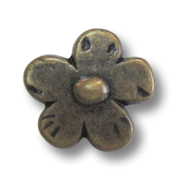 Altmessingfarbene Blüten als Knöpfe Altmessingfarbene Blüten als Knöpfe