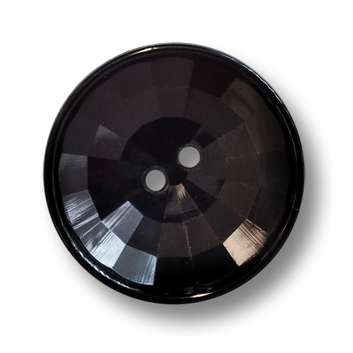 www.knopfparadies.de - 0056db- Dunkelbraune (fast schwarze) Kunststoffknöpfe, fast wie Glasknöpfe