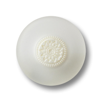 Kunststoff Ösen Knopf mit Blume in edler Glas Optik Kunststoff Ösen Knopf mit Blume in edler Glas Optik