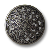 Altsilberfarbene Metallknöpfe mit Durchbruchmuster Altsilberfarbene Metallknöpfe mit Durchbruchmuster