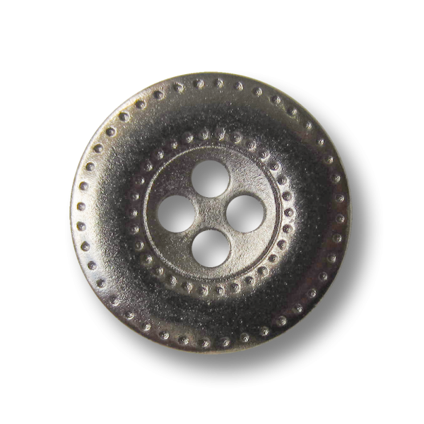 Attraktiver Vierloch Metall Knopf mit Loch Muster