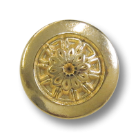 www.Knopfparadies.de - r296go - Reizende Ösenknöpfe aus Metall in Gold mit floralem Motiv www.Knopfparadies.de - r296go - Reizende Ösenknöpfe aus Metall in Gold mit floralem Motiv