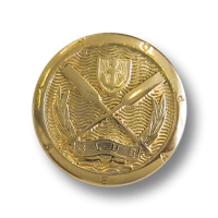 Matt goldfarbener maritimer Kunststoff Knopf Wappen Matt goldfarbener maritimer Kunststoff Knopf Wappen