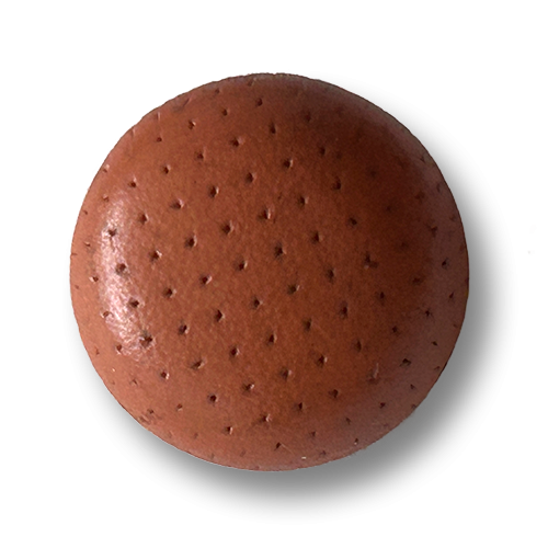 Hochwertige Lederknöpfe, braun- bis cognac-farben, mit Piqué-Musterung
