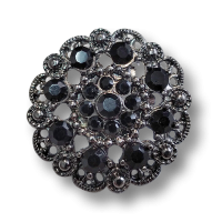 www.knopfparadies.de . 5752cs - Schwarz funkelnden Glitzerknöpfe aus Metall www.knopfparadies.de . 5752cs - Schwarz funkelnden Glitzerknöpfe aus Metall