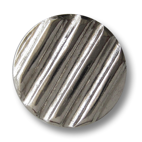www.Knopfparadies.de - 1561si - Silberne Ösen Metallknöpfe mit gewellter Oberfläche