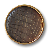 www.Knopfparadies.de - 1673bg - Goldene Metallknöpfe mit braunem Reptil Muster www.Knopfparadies.de - 1673bg - Goldene Metallknöpfe mit braunem Reptil Muster