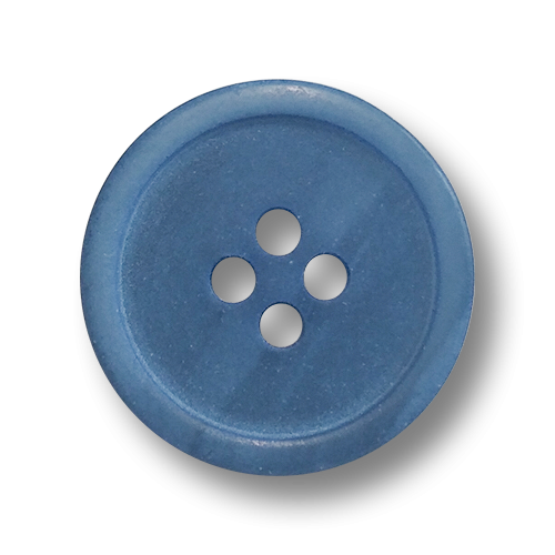 www.knopfparadies.de - 6552bl - Blau melierte Vierlochknöpfe aus Kunststoff