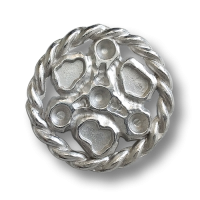 www.knopfparadies.de - 6883si - Silberfarbene, schwere Metallknöpfe in ausgefallenem Design www.knopfparadies.de - 6883si - Silberfarbene, schwere Metallknöpfe in ausgefallenem Design