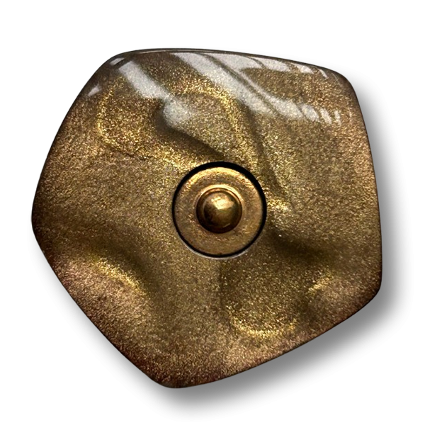 Glänzende Ösenknöpfe in Braun-Gold – extravagant wie ein kleines Schmuckstück