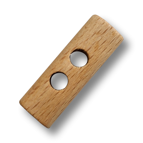 www.knopfparadies.de - 6902hb - Hellbraune Knebelknöpfe aus Holz