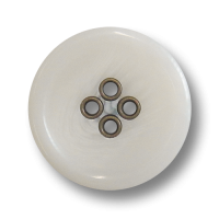 www.knopfparadies.de - 5981ww - Naturweiß melierte Kunststoffknöpfe mit messingfarbenen Knopflöchern www.knopfparadies.de - 5981ww - Naturweiß melierte Kunststoffknöpfe mit messingfarbenen Knopflöchern