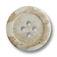 Weiße Vierloch Kunststoffknöpfe mit dezenter beiger Marmorierung Weiße Vierloch Kunststoffknöpfe mit dezenter beiger Marmorierung