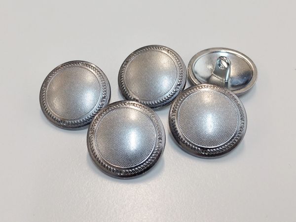 www.knopfparadies.de - 5273si - Silberfarbene Blazerknöpfe aus Metall - günstigere B-Ware