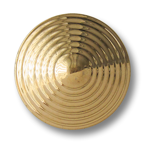 www.knopfparadies.de - 5301go - Metallic goldene Ösen Kunststoffknöpfe in Kegel Form