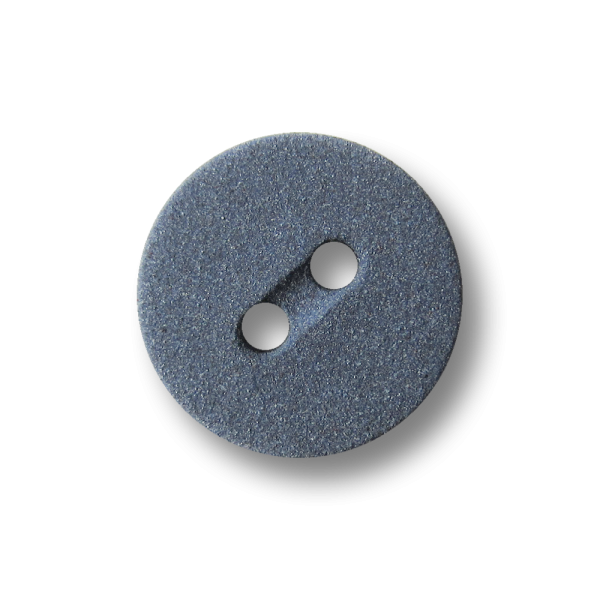 Kleiner blau gesprenkelter Zweiloch Kunststoff Knopf
