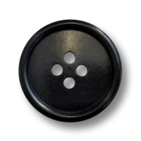 www.knopfparadies.de - 4510sc - Günstige, schwarze Kunststoffknöpfe mit vier Löchern und schmalem Rand www.knopfparadies.de - 4510sc - Günstige, schwarze Kunststoffknöpfe mit vier Löchern und schmalem Rand