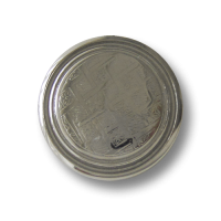 Edle metallic silberfarbene Ösen Kunststoffknöpfe mit Schachbrett & Blumen Edle metallic silberfarbene Ösen Kunststoffknöpfe mit Schachbrett & Blumen