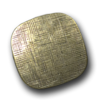 Quadratischer Metallknopf mit abgerundeten Ecken