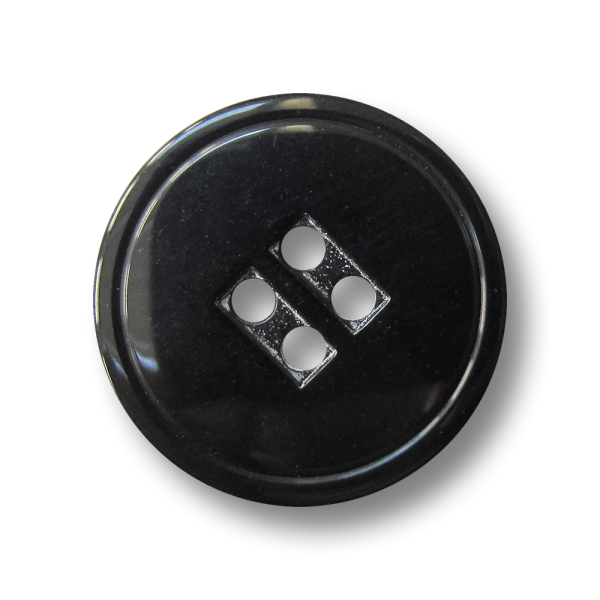 Maskuliner schwarzer Vierloch Kunststoff Knopf