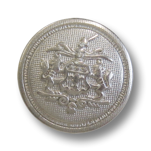 www.Knopfparadies.de - 4042si - Silberne Metallknöpfe mit Wappenmotiv