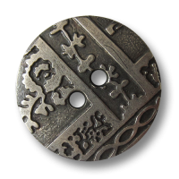 www.Knopfparadies.de - 5172as - Silberfarbene Zweiloch Kunststoffknöpfe mit Ornament Muster www.Knopfparadies.de - 5172as - Silberfarbene Zweiloch Kunststoffknöpfe mit Ornament Muster