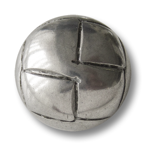 www.Knopfparadies.de - 2738si - Silberne Metallknöpfe in Halbkugelform mit Rauten Muster