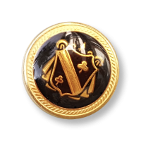 Klassische schwarz-gold-farbene Blazerknöpfe Klassische schwarz-gold-farbene Blazerknöpfe