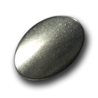 Matt silberfarbene ovale Metallknöpfe