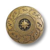 www.knopfparadies.de - 5398ag - Goldfarbener Kunststoffknopf mit Kompass-Windrose www.knopfparadies.de - 5398ag - Goldfarbener Kunststoffknopf mit Kompass-Windrose