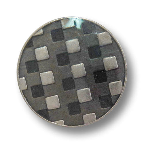 Moderner Metall Knopf mit graphischem Viereck Muster