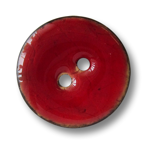 www.knopfparadies.de 1518ro - Kokosnussknöpfe, rot lackiert