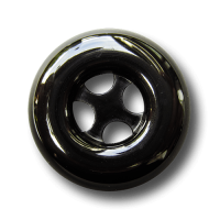 Attraktive schwarz glänzende Kunststoff Knöpfe Attraktive schwarz glänzende Kunststoff Knöpfe
