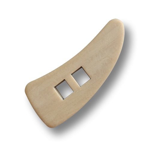 www.knopfparadies.de - 6476be - Flache, hell beige marmorierte Knebelknöpfe aus Kunststoff