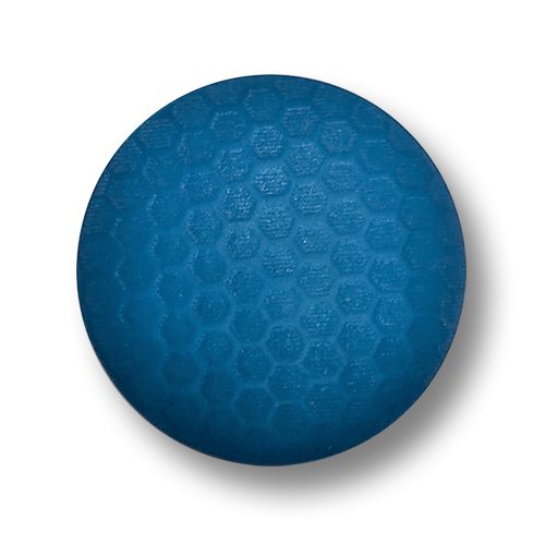 www.knopfparadies.de - 2215bl - Blaue Kunststoffknöpfe mit Strukturmuster, fast wie Waben