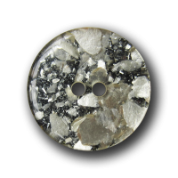 Moderner schwarzer Knopf mit metallic silber Glitter Moderner schwarzer Knopf mit metallic silber Glitter