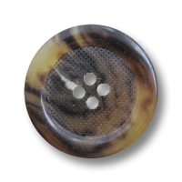 Edler Vierloch Kunststoff Knopf in Büffelhorn Optik Edler Vierloch Kunststoff Knopf in Büffelhorn Optik