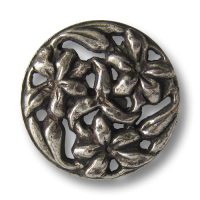www.Knopfparadies.de - 0344as - Wunderschöne silberne Metallknöpfe mit Blumen Durchbruch Muster www.Knopfparadies.de - 0344as - Wunderschöne silberne Metallknöpfe mit Blumen Durchbruch Muster