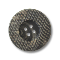 Großer dunkelbraun beige melierter Vierloch Kunststoff Knopf wie Horn Großer dunkelbraun beige melierter Vierloch Kunststoff Knopf wie Horn