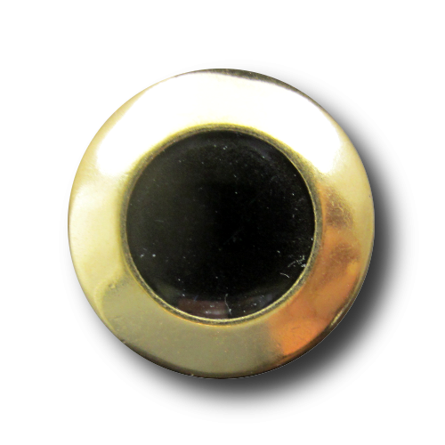 Gold-schwarzer edler Metallknopf
