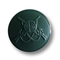 www.knopfparadies.de - d490dg - Dunkelgrüne Jägerknöpfe mit Gewehr und Zielscheibe www.knopfparadies.de - d490dg - Dunkelgrüne Jägerknöpfe mit Gewehr und Zielscheibe