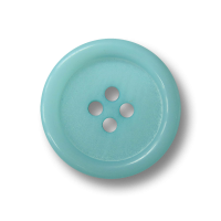Hübscher hell türkis blauer Vierloch Kunststoff Knopf Hübscher hell türkis blauer Vierloch Kunststoff Knopf