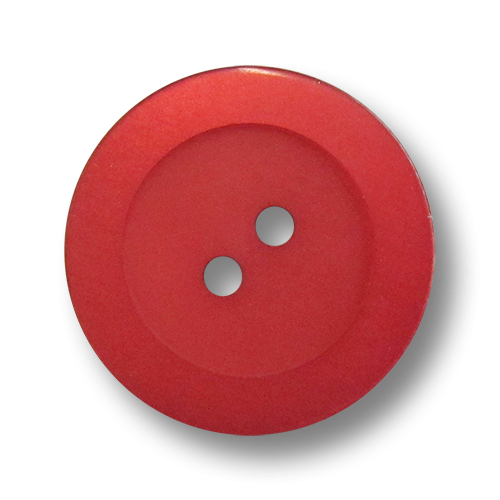www.knopfparadies.de - 2912ro - Rote Kunststoffknöpfe mit zwei Löchern