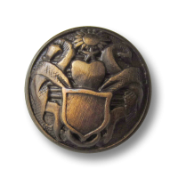 Interessanter Wappenknopf dunkelmessing Interessanter Wappenknopf dunkelmessing